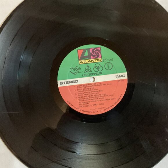 Vtg Led Zeppelin IV Vinyl Record Album 1971 Original Release Island Records SD 7 - Picture 7 of 7